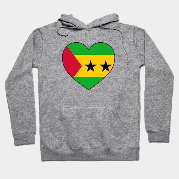 Heart - Sao Tome and Principe Hoodie by Tridaak